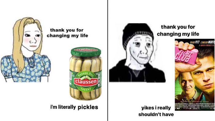 Thank You For Changing My Life Memes Highlighting The Web S Latest Fixation Of Never Ending Wojak Comics Know Your Meme