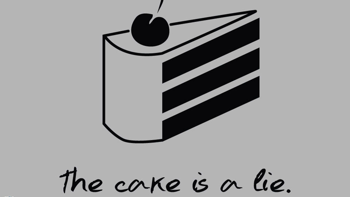 The Cake Is A Lie Know Your Meme - ive been living a lie theres nothing inside roblox memes roblox