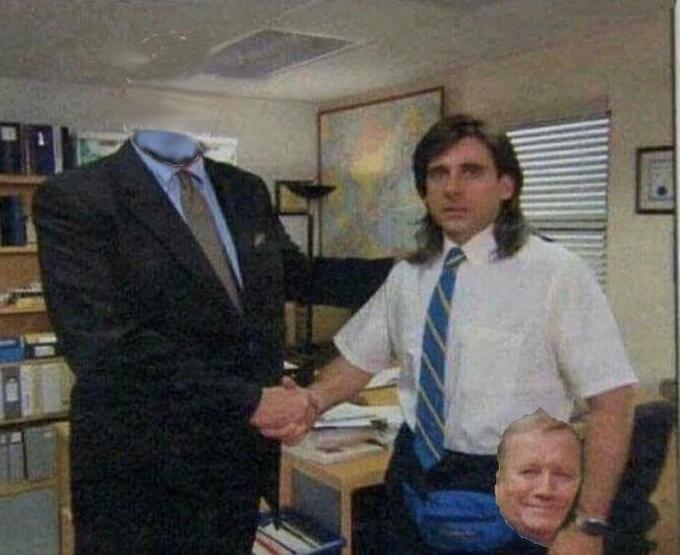 Young Michael Scott Shaking Ed Truck's Hand | Know Your Meme