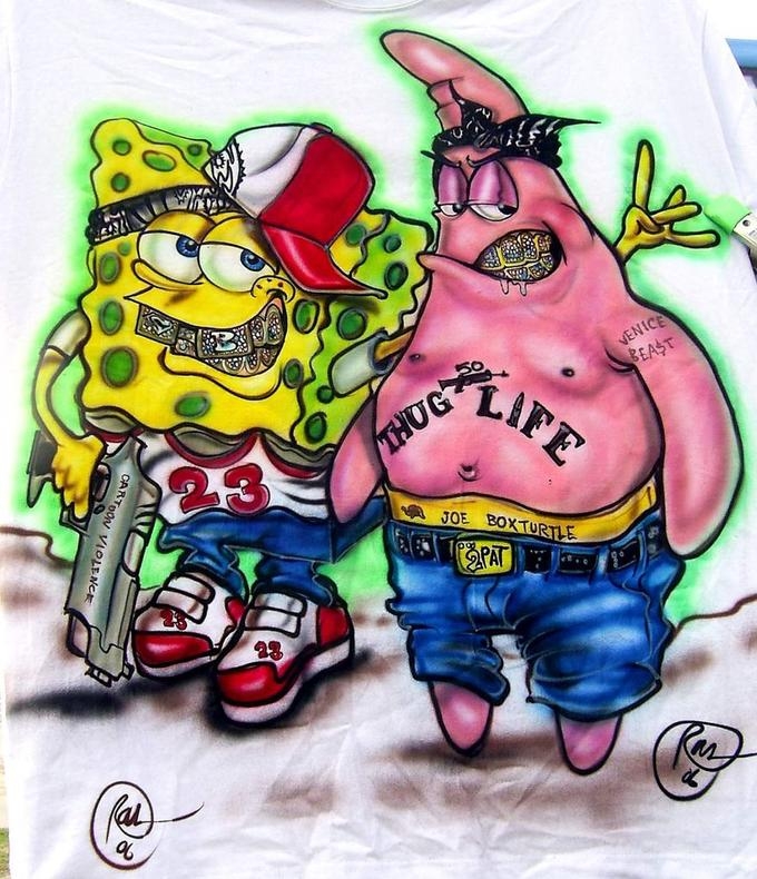 spongebob gangsta