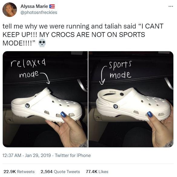 Crocs In Sport Mode | Know Your Meme
