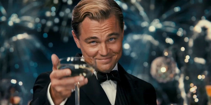 Great Gatsby Reaction / Leonardo DiCaprio Toast | Know Your Meme