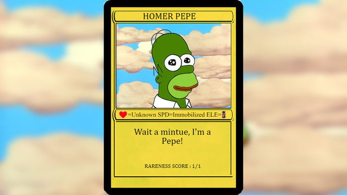 Homer Simpson Rare Pepe NFT Crypto Art Sells For Over $312,000 | Know Your  Meme