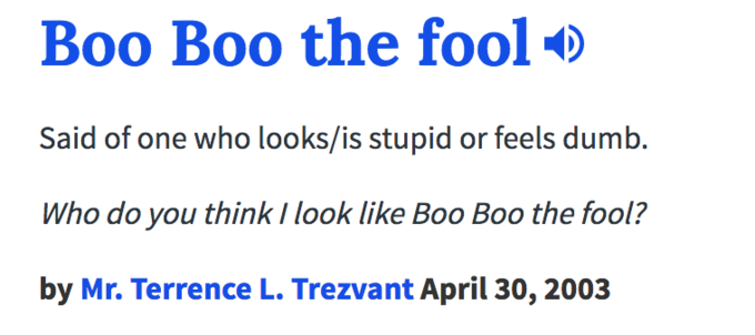 Fool boo is who boo the 