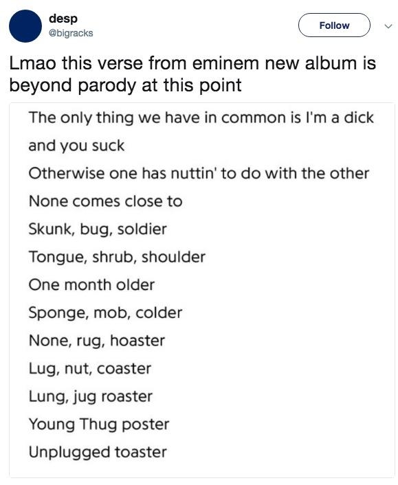 Eminem Lyrics Parodies | Know Your Meme